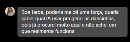 DM: qual IA usar pra gerar as dancinhas